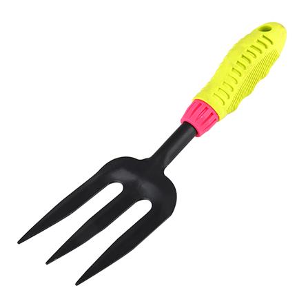 WEEDING STEEL FORK WITH RUBBER HANDLE FG-01 SPRING GREEN