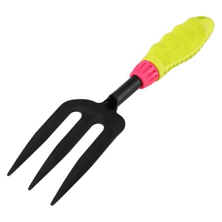 WEEDING STEEL FORK WITH RUBBER HANDLE FG-01 SPRING GREEN