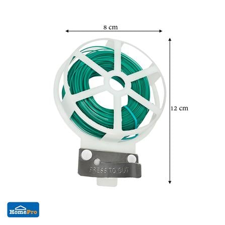 GARDEN PLANT TWIST TIE SPRING 50M GREEN