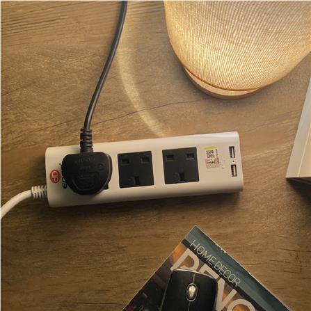 3GANG 2M+2USB POWER SOCKET BLACK 2U3KBK ENCO