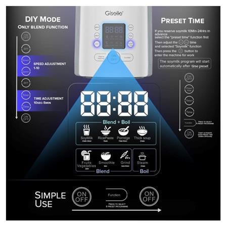 GISELLE SOUP MAKER KEA0351 800WATT 1.75LITER GLASS 8 PROGRAMME