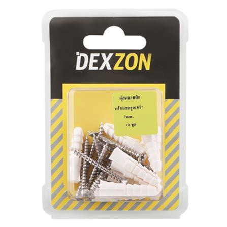 DEXZON PLASTIC ANCHOR & SCREW NO.7 10EACH