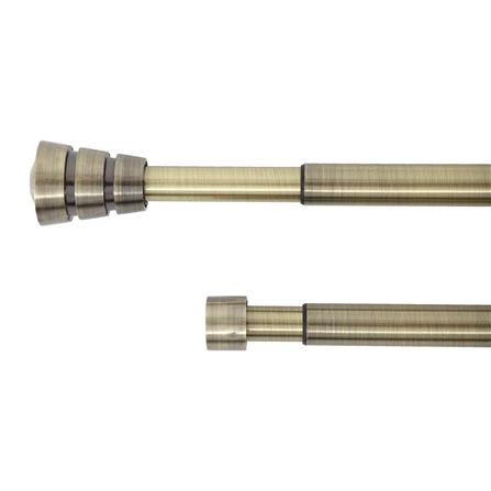 HLS DOUBLE CURTAIN ROD REEVER 120-210CM BRASS