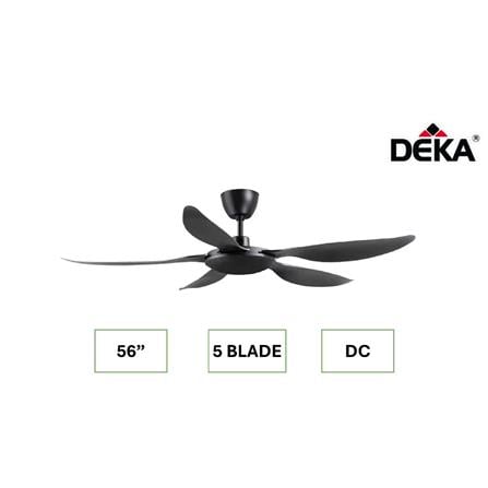 CEILING FAN DDC 5 MATT BLACK DEKA ABS  MATT BLACK 56"