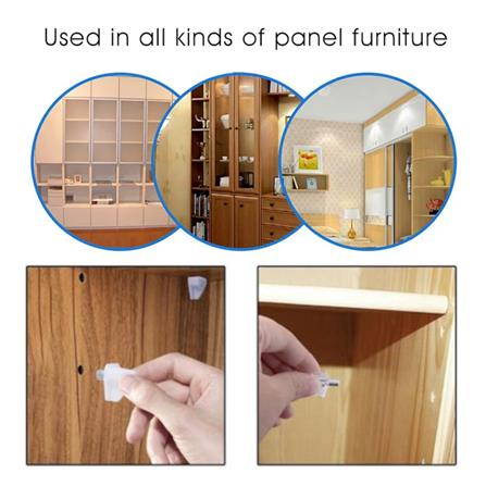 DEXZON SHELF SUPPORT PIN SS-40 10PCS EACH TRANSPARENT