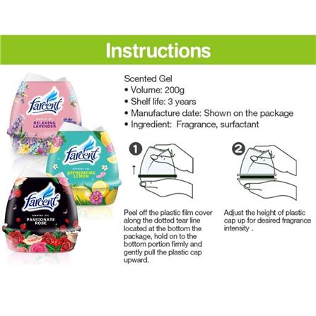 FARCENT AIR REFRESHER SCENTED GEL 200Gx2 AA1253BAE SKY BREEZE