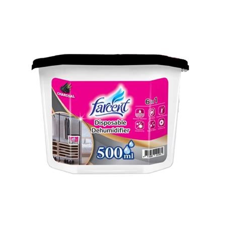 FARCENT DEHUMIDIFIER DISPOSABLE CHARCOAL 500ML 4S'