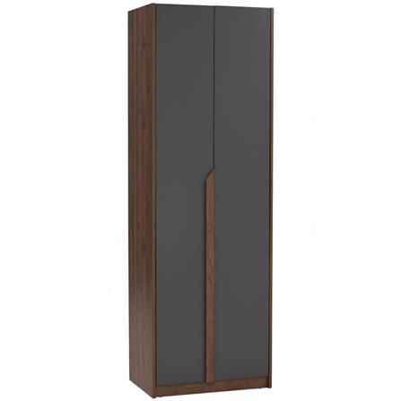 NUHOOM WARDROBE MANDO 2 DOOR WALNUT/BLACK 170/172