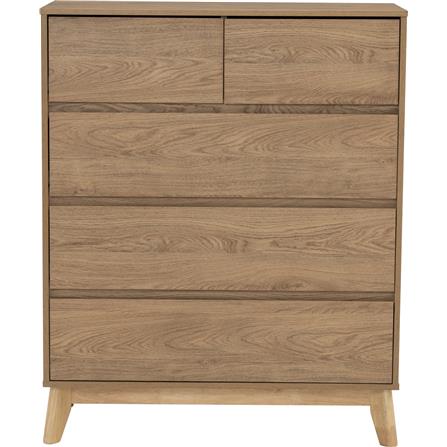CHEST 5 DRAWER HIRADO 102/173 NATURAL