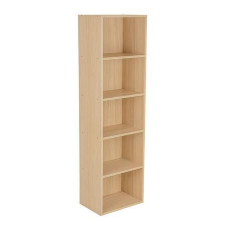 OPEN SHELF 5 TIER OAK