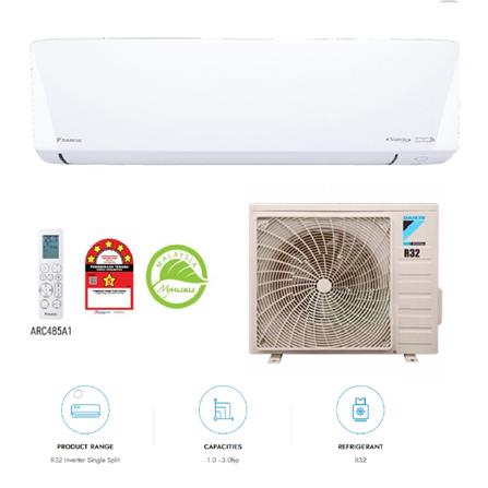 DAIKIN DELUXE INVERTER AIR CONDITIONER FTKU60BV1MF/RKU60BV1M 2.5HP