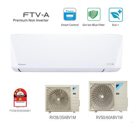 DAIKIN PREMIUM NON INVERTER AIR CONDITIONER FTV28ABV1MF/RV28ABV1M 1HP