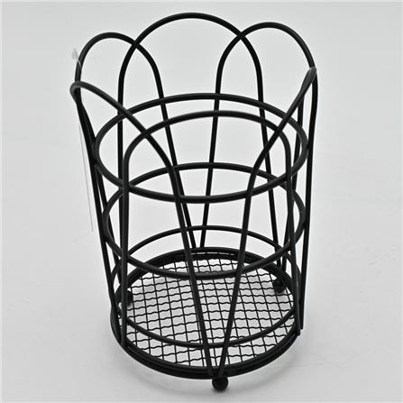 KITCHEN HOLDER ROUND FLOWER KECH BLACK 14X14X19.5CM BLACK