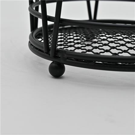 KITCHEN HOLDER ROUND FLOWER KECH BLACK 14X14X19.5CM BLACK