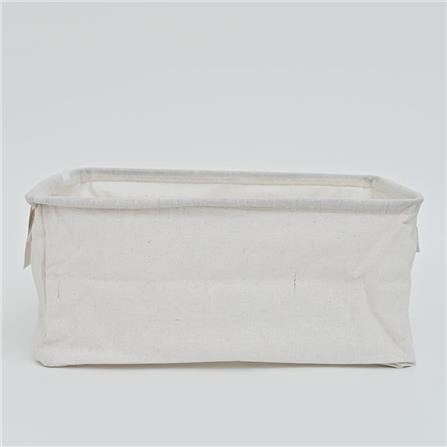 CLOTH BASKET SIMPLE PLIM M 37X26X18CM CREAM