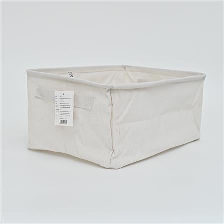 CLOTH BASKET SIMPLE PLIM M 37X26X18CM CREAM