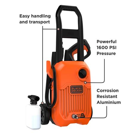 BLACK & DECKER BEPW1600L 110BAR 1400W PRESSURE CLEANER