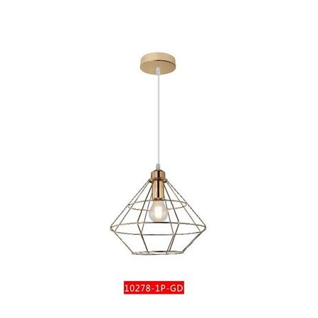 CHANDELIER 10278-1P-GD 230MM BRIGHT OBJECTIVES GOLD