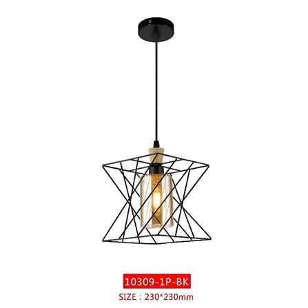 BRIGHT OBJECTIVES CHANDELIER 10309-1P 230MM BLACK