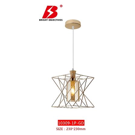 BRIGHT OBJECTIVES CHANDELIER 10309-1P 230MM GOLD