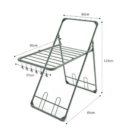 COSSY PLUS CLOTH RACK 115x85x55cm CP-003 GREEN