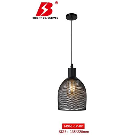 BRIGHT OBJECTIVES CHANDELIER 14961-1P-BK 135MM BLACK