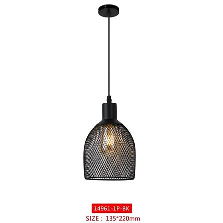 BRIGHT OBJECTIVES CHANDELIER 14961-1P-BK 135MM BLACK