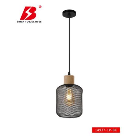 BRIGHT OBJECTIVES CHANDELIER 14937-1P 150MM BLACK