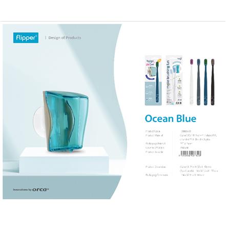 TWIGO BASIC COMBO ADULT TOOTHBRUSH + TOOTHBRUSH HOLDER F30803-00 OCEAN BLUE