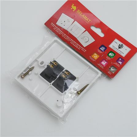 10A 2GANG 1WAY SWITCH MS102L  SELAMAT