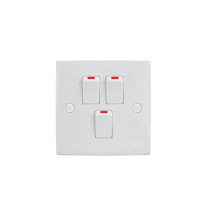 10A 3GANG 1WAY SWITCH MS103L SELAMAT