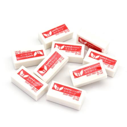 UNICORN SOFT ERASER EL50 5 PIECES WHITE
