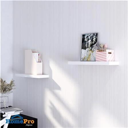 FLOATING WOOD SHELF 80X24X5CM WHITE