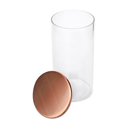 GLASS CANISTER WITH PULL LID KECH SS SLIM L 0.8L CLEAR