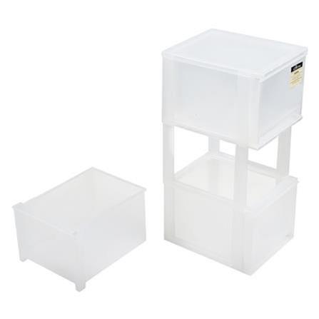 3 TIER MINI DRAWER DKW HH-463/3 17X21.2X41.3CM WHITE/CLEAR
