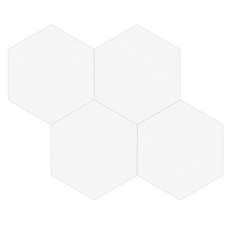 TARA PEEL & STICK ALUMINIUM WALL STICKER 30.1X26.1CM HEXAGON WHITE 2IN1