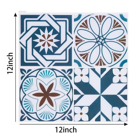 TARA PEEL & STICK VINYL WALL STICKER 30.5X30.5CM MOROCCAN BLUE 2IN1