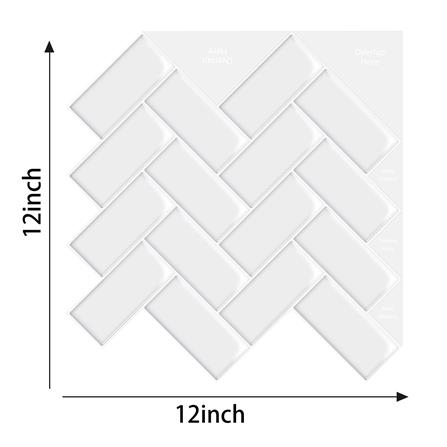 TARA PEEL & STICK VINYL WALL STICKER 30.5X30.5CM HERRINGBONE 2IN1