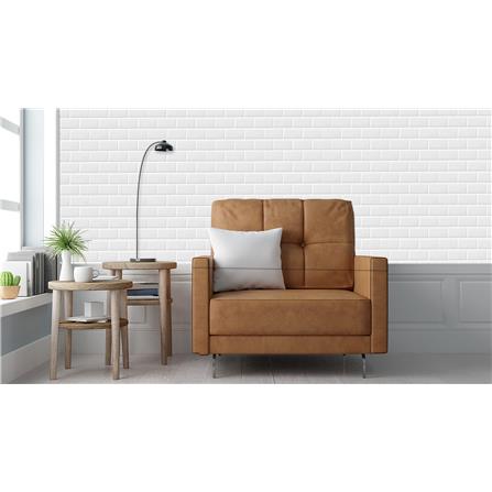 TARA PEEL & STICK VINYL WALL STICKER 30.5X30.5CM WHITE BRICK 2IN1