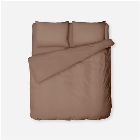 NORDIC HOME FITTED SHEET SET COOL TOUCH SUPER SINGLE DIA BROWN