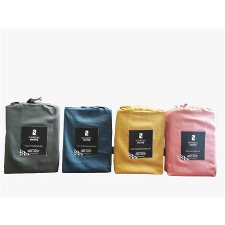 NORDIC HOME FITTED SHEET SET CRISP & FRESH QUEEN MUSTRAD