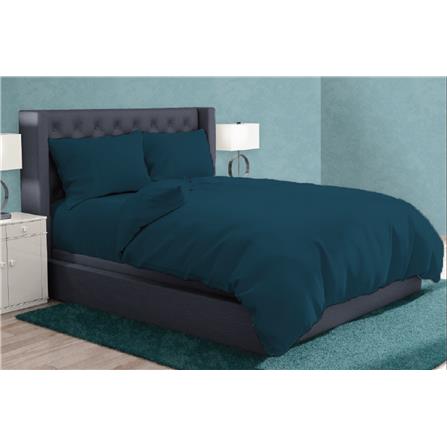 NORDIC HOME FITTED SHEET SET CRISP & FRESH KING BLUE