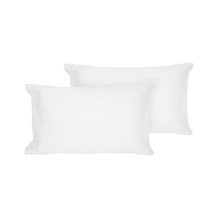 HLS PILLOWCASE COTTON SATEEN WHITE 2PCS