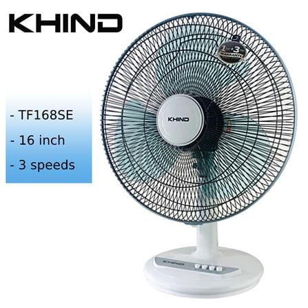 KHIND TABLE FAN TF168SE 16" 50WATT 3BLADE 3SPEED