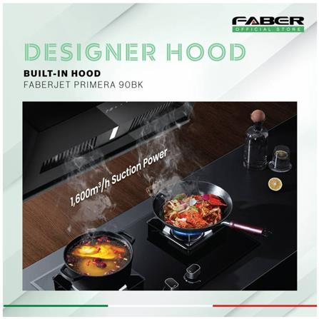 FABER CHIMNEY HOOD FABERJET PRIMERA 90BK 1800M3/H