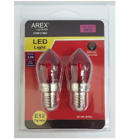 LED CHILLY 1.5W E12 RED LEDC25R12 AREX