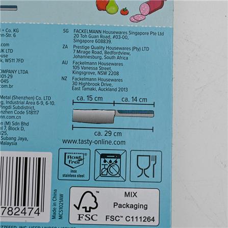 FACKELMANN TASTY CHINESE SMALL CHOPPER 6IN  WITH PP/TPR HANDLE 678247