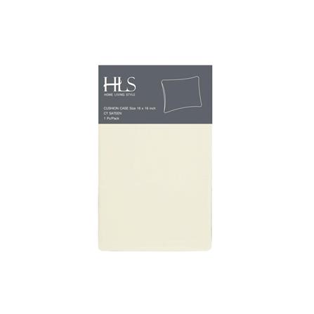 HLS COVER CUSHION CT SATEEN 16X16" CREAM
