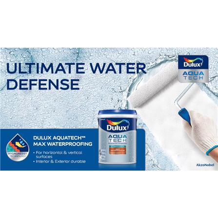 DULUX AQUATECH WATERPROOF 20KG GREY INTERIOR/EXTERIOR PAINT