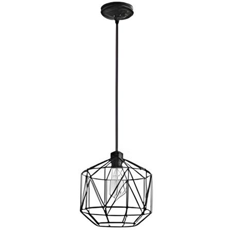 BRIGHT OBJECTIVES CHANDELIER 13523-1P BK 250MM STEEL BLACK